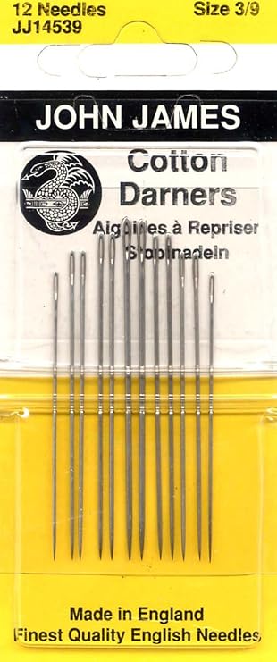 Cotton Darners Hand Needles-Size 3/9 12/Pkg