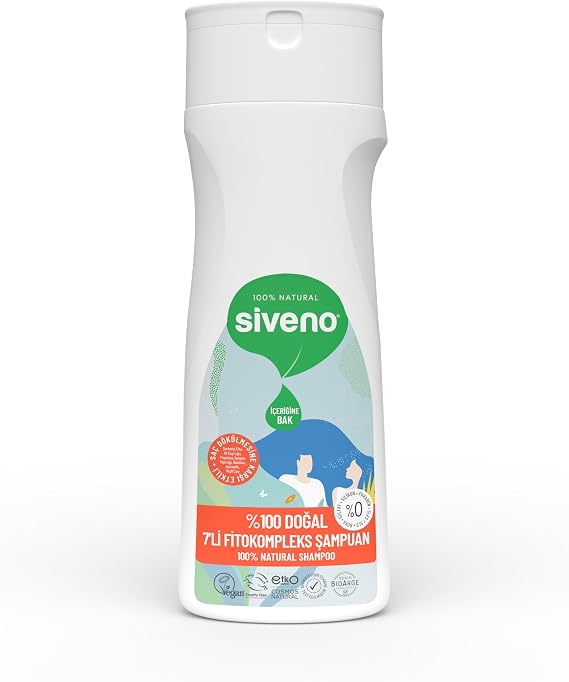 Siveno%100 Doğal Fitokompleks Şampuan 7 Değerli Bitki Yoğun Saç Dökülme Karşıtı Besleyici Dolgunlaştırıcı 300 ml