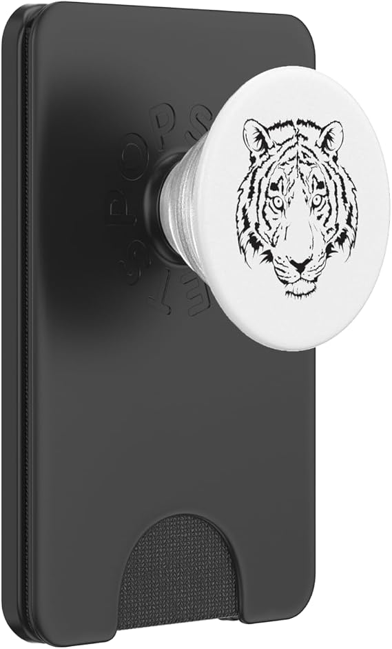 Tiger Face PopSockets PopWallet for MagSafe