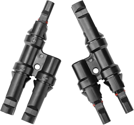 BougeRV Solar Branch Connectors 2 to 1 Y Connector FMM+MFF, 1 Pair