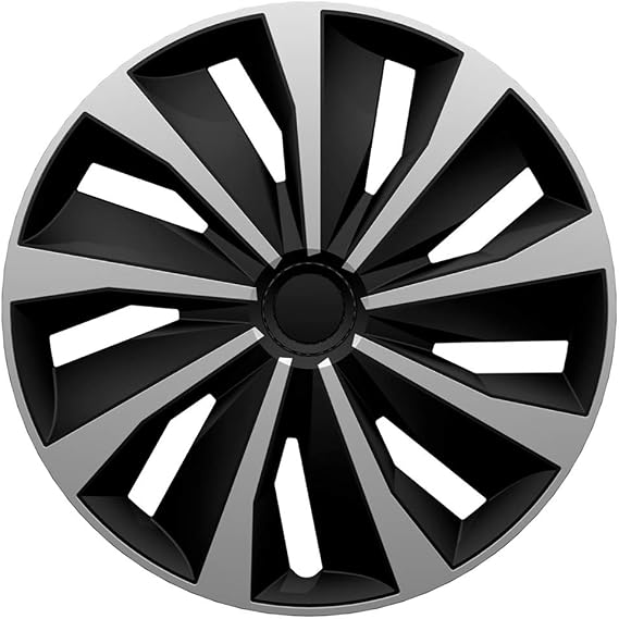 AutoStyle Set of 4 wheel covers Grip 15-inch silver/black
