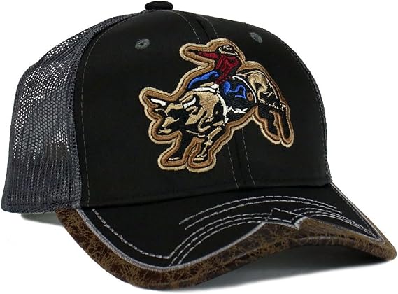 Rodeo Cowboy Hat Bull Rider/Horse Western Trucker Mesh Snapback Baseball Cap