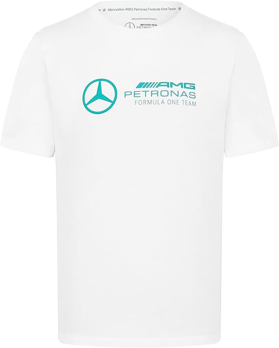 Mercedes Benz AMG Petronas F1 Men's Large Logo T-Shirt - Black/White/Green