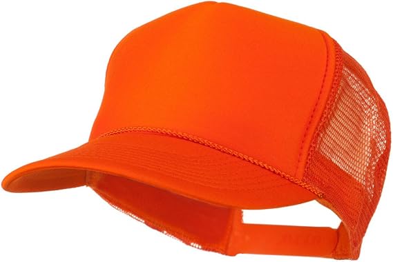Foam Front Golf Style Mesh Back Cap - Orange OSFM
