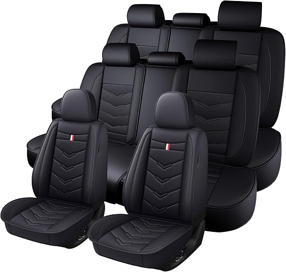 Car Seat Cover 7 Seats for Volvo XC90 2003-2026, Durable Wear Resistant Waterproof Vehicle Cushion Covers, Breathable No Odor Premium Leather Vehicle Seat Covers.(Standard,Black)