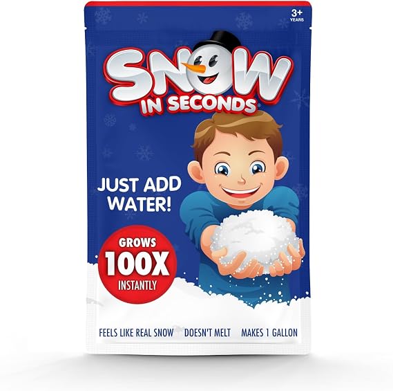 Small Instant Snow Artificial Snow - As Seen on Shark Tank - Make Cloud Slime
