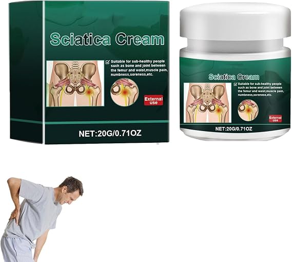 Sciarelief Cream, Elycura Cream for Sciatica, Professional Nerve Soothing Lotion, Quickly Relieve Sciatica and Hip Pain, Back Hand Feet and Leg (1pcs)