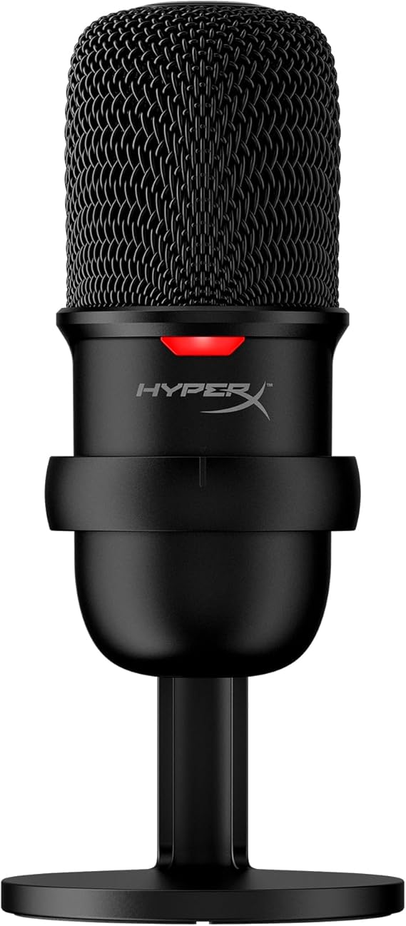 HyperX SoloCast USB Condenser Gaming Microphone, for PC, PS4, PS5 and Mac, Tap-to-Mute Sensor, Cardioid Polar Pattern, great for Streaming, Podcasts, Twitch, YouTube, Discord,Black