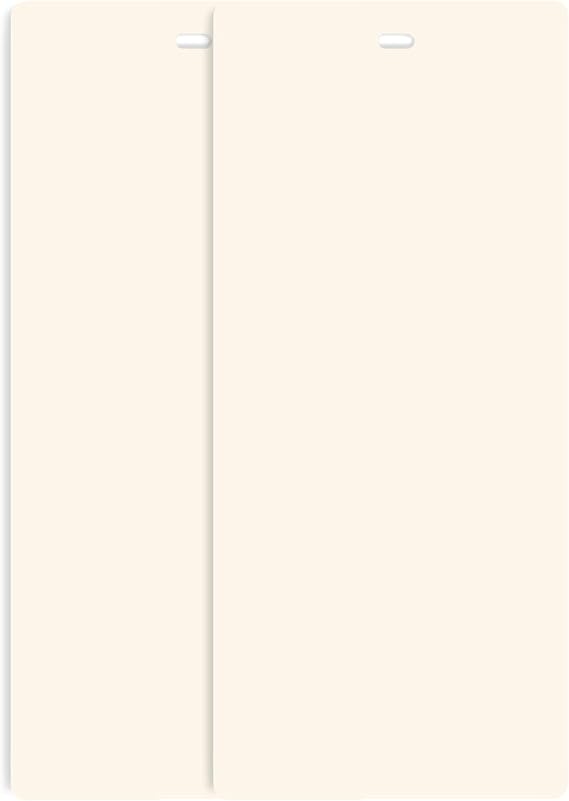 DALIX PVC Vertical Blind Replacement Slats Curved Smooth Ivory 94.5 x 3.5 (2-Pack)