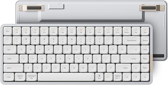 Lofree FLOW Low Profile Mechanical Keyboard, English Layout, Silver White, Standard Equipment Key Switch, GHOST Linear, Technical Standards Certified