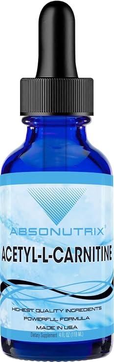 Acetyl L-Carnitine, 593mg per Serving, 200 Potent Servings, Quick Absorption Liquid Drops, Gluten-Free, Third-Party Tested, GMP-Certified, Non-GMO, Made in USA