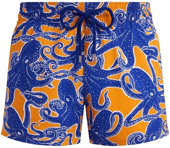 Men's Stretch Short Swim Trunks Poulpes