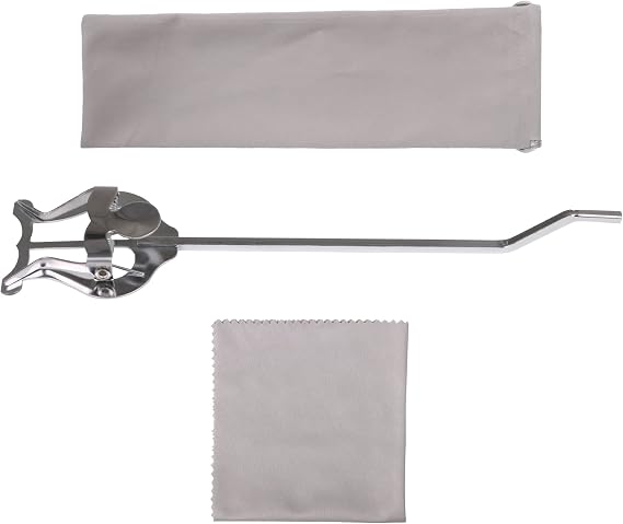 Yibuy Tuba Marching Music Clip Lyre Square Jack Metal Plating 9.13inch Silver