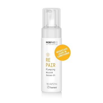 FRAMESI Morphosis Repair Plumping Hair Mousse 5.1 fl oz, Weightless Leave In Conditioner