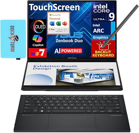 ASUS Zenbook Duo ux8406 AI 2-in-1 Laptop 14.0" Touch OLED 3K 120Hz Display