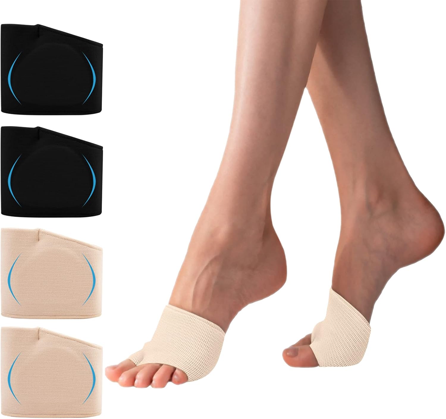 2 Pair Metatarsal Pads,Soft Gel Ball of Foot Cushion Relieve Ball of Foot Pain Metatarsal Pads for Relieving Mortons Neuroma Metatarsalgia Calluses Blisters, Gel Pads for Men Women