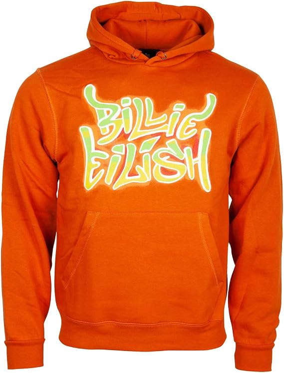 Billie Eilish 'Airbrush Flames' (Black) Pullover Hoodie