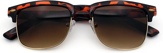 SA106 Mens Half rim Rectangular Luxury Hipster Shade Sunglasses