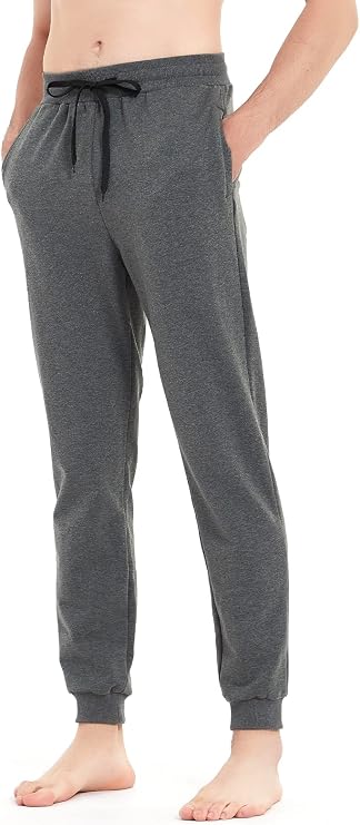 Mens Tall Sweatpants 32/34/36/38/40 Inseam Cottom Joggers Zip Pockets
