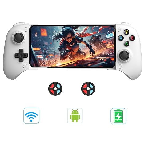8Bitdo Ultimate Mobile Gaming Controller for Android, Bluetooth Phone Controller for Android with Hall Effect Joysticks and Hall Triggers