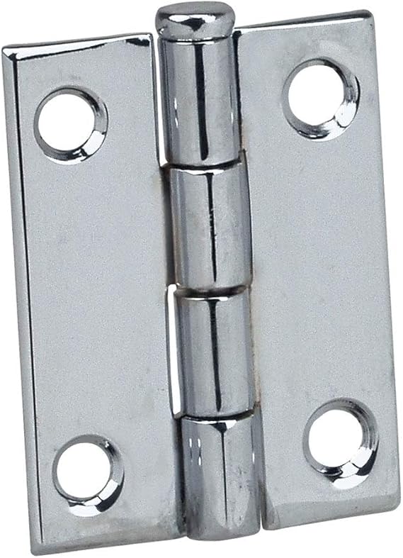 Perko 1293DP9CHR Chrome-Plated Butt Hinge - 3" Open Width x 3" Pin Height