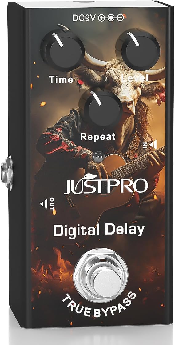 Delay Guitar Pedal, Digital Delay Electric Guitar Effect Pedal Single Type DC 9V True Bypass