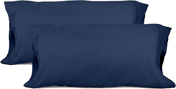 Dalina Textil – Set of 2 Pillowcases 45 x 90 cm – Pillowcase 90 cm Long Envelope Shape, Breathable and Soft Polyester, No Zip.