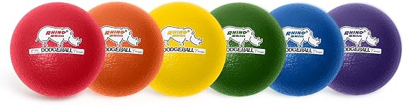 Champion Sports Rhino Skin Low Bounce Dodgeball Sets & Singles for Playground, PE, Backyard & League Games Team Sports Equipment for Youth & Adults