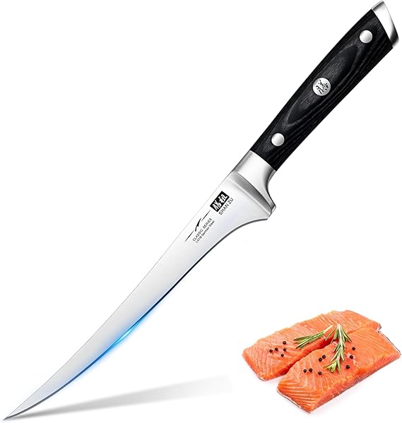 SHAN ZU Filleting Knife Sharp 18 cm German Stainless Steel Fish Filleting