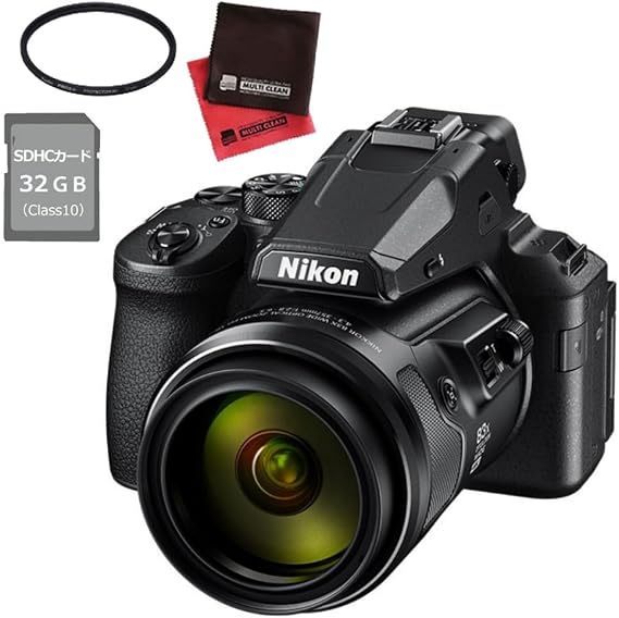 Nikon Digital Camera COOLPIX P950 BK Black SD32GB Lens Filter with Cloth Set of 4