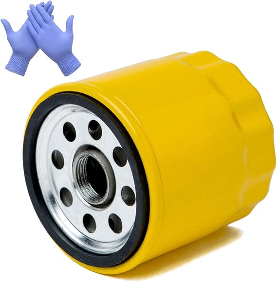 HOODELL 52 050 02 Oil Filter with Gloves, Pro Performance Compatible with Kohler 52 050 02 S, Cub Cadet LTX 1040, Lawn Mower/Tractor Extend Life Series Oil Filter