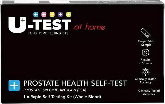 U-Test Home Self-Test for Prostate Health, Accurate & Rapid Result in Under 10 Minutes - Detect Prostate Specific Antigen (PSA) -Single Person Prostate Test Kit