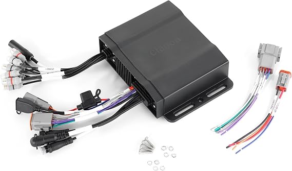 Clarion CMM-30BB Hideaway Marine Source Unit for use with NMEA 2000 MFD or CMR Remote, 8-Channel RCA Output