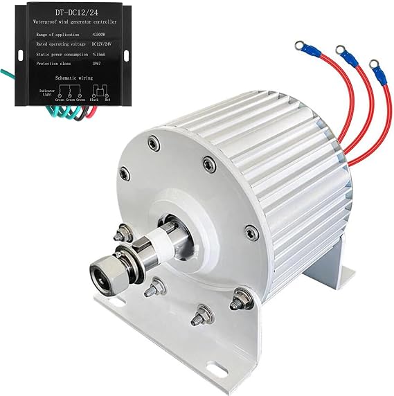 12000W 3 Phase Gearless Permanent Magnet Generator, 12V 24V 48V 120V 220V AC Alternator Water Wind Turbine Generator with Rectifier