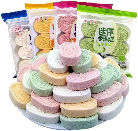 Instant Fragrant Rice Cake, yam Millet Bean Paste Cake, Old Traditional Mixed Fruit Flavor Desserts, Substitute Breakfast Biscuits, Nutritious coarse Grain Cookies, Dim Sum (4 Flavor Mix,6 Bags)
