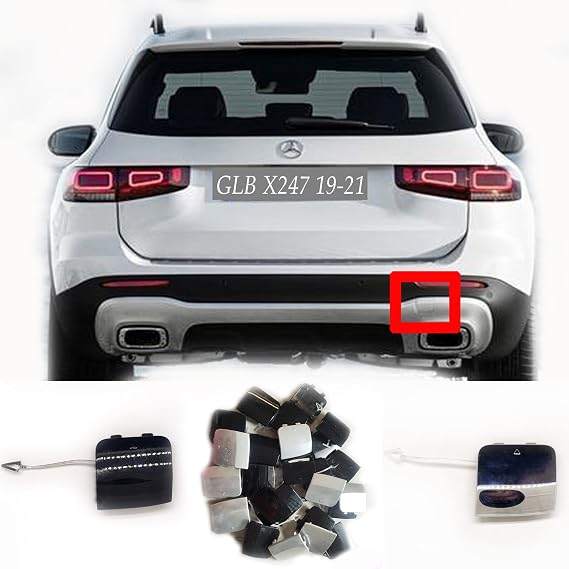 Rear Tow Cover Fit 19-23 Mercedes Benz GLB X247 W247 for GLB180 GLB200 GLB250 GLB35 SUV 2019 2020 2021 2022 2023 Bumper Towing Hook Eye Cap