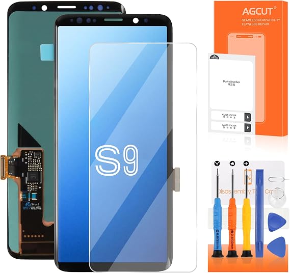 AGCUT AMOLED for Samsung Galaxy S9 LCD Screen Replacement S9 LCD Screen Original for Samsung S9 Display SM-G960U SM-G960F SM-G960W Screen Touch Digitizer Assembly Repair Part