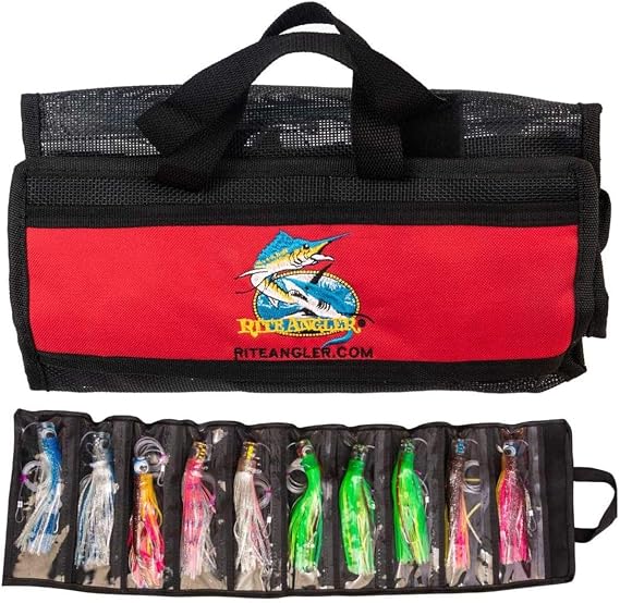Trolling Lures, Trolling Lures Saltwater Fishing Lure for Tuna, Marlin, Mahi, Dolphin, Dorado, Wahoo & Teasers in Carrying Case for Offshore Big Game Fishing