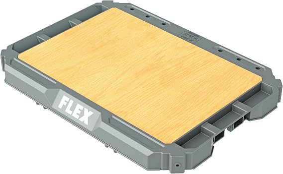 FLEX - Stack Pack Tool Storage System - Worktop - 533245 - Made with Robust, Renewable Plywood Panel - Contains Storage Compartments and Holders for Work Tools