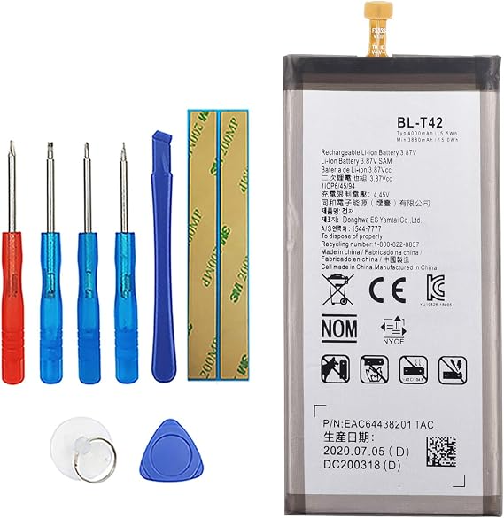 BL-T42 Replacement Battery Compatible with LG G8X ThinQ LMG850EMW LG V50 ThinQ LM-V500XM with Toolkit