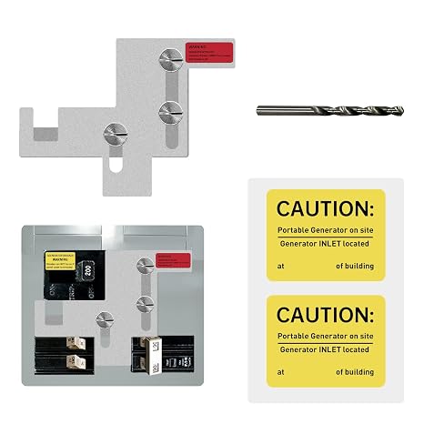 Generator Interlock kit Compatible with Murray or Siemens 150 amp or 200 amp Panels, 7/8-1 1/4 inches Spacing Between Main & Branch Breaker