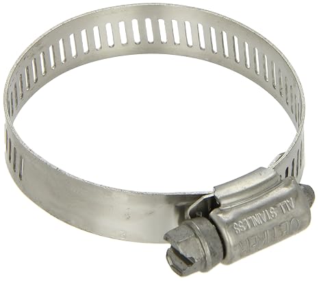 Oetiker 17700340 Stainless Steel Worm Drive SAE Type "F" Hose Clamp (Irrigation), 1/2" Band Width, 1/2" Hose ID, 13 mm - 27 mm Hose OD Range (Pack of 10)