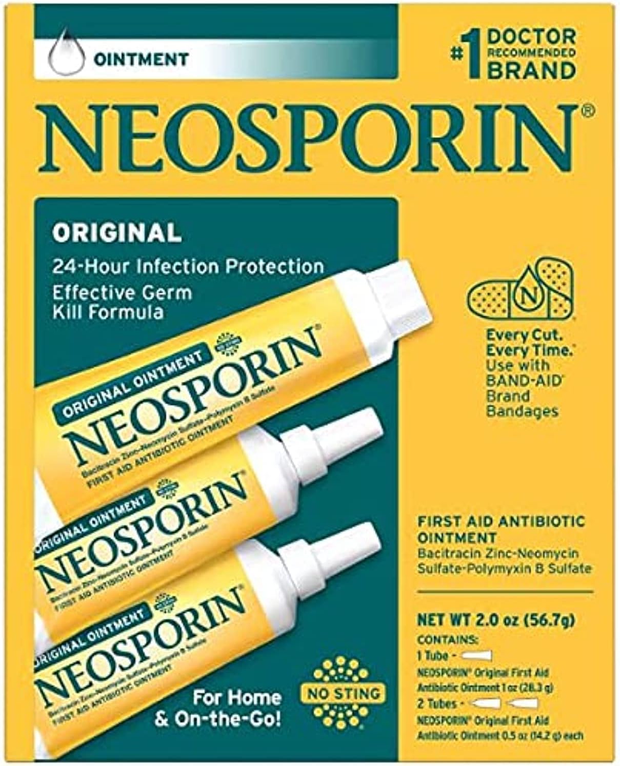 Neosporin Original Ointment First Aid Antibiotic Treatment 3 Pack Value Pack … Value Pack