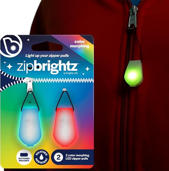 Brightz ZipBrightz LED Zipper Pull Lights, Color Changing 2-Pack