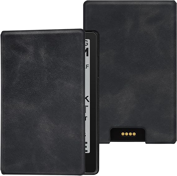 Magnetic Case for Xteink X3 E-Book Reader, Ultra-Thin Lightweight Leather Protective Cover for 3.7" Xteink X3 with Magnetic Closure, Reserved Charging Hole (Black)