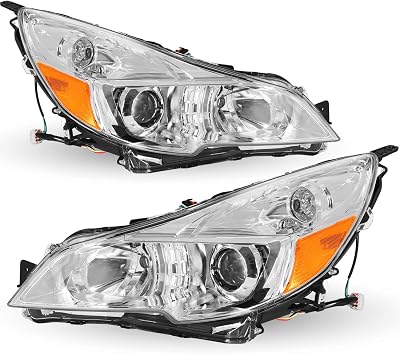 Headlight Assembly Set for 2010-2014 Subaru Outback Legacy Projector Headlamp Driver & Passenger Side
