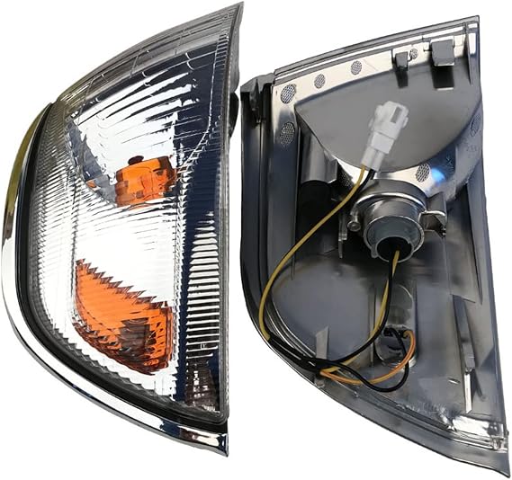 A Pair Turn Signals Corner Lamp Compatible With Toyota Hiace Regius KCH41 KCH46 RCH46 1KZTE 1997 1998 1999 Black And White(White)