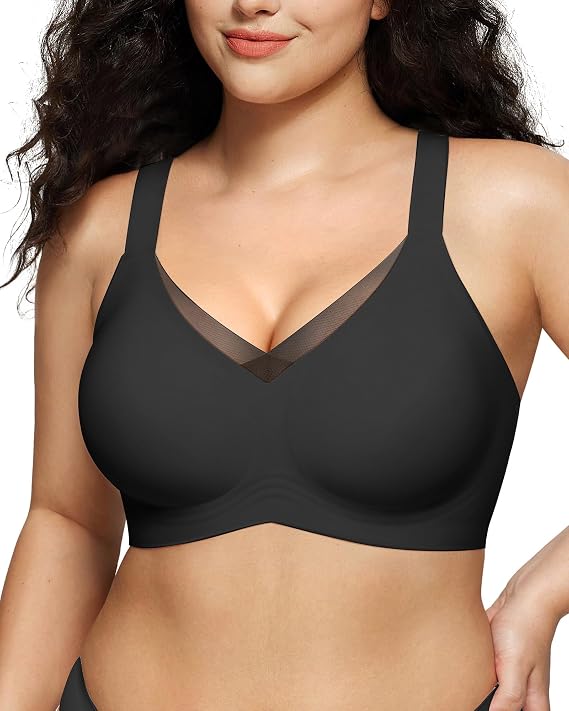 LetsJoli Jelly Bras for Women Lace Wireless Supportive Full Coverage
