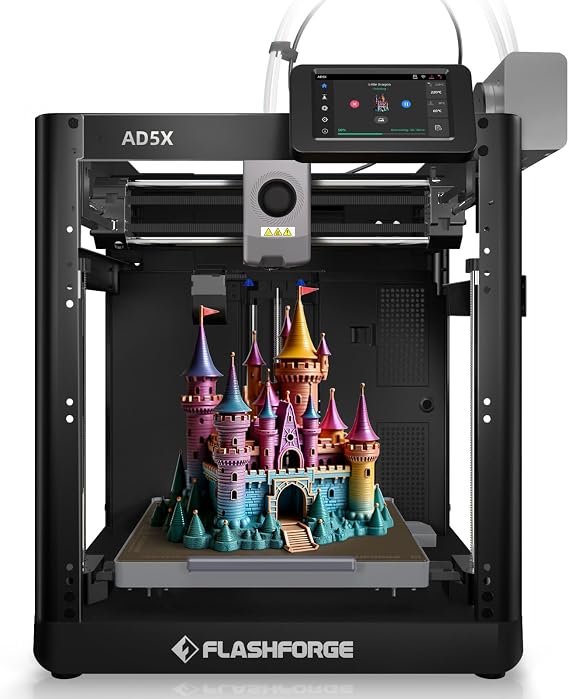 FLASHFORGE AD5X Multi-Color & Material 3D Printer with IFS, 220x220x220mm
