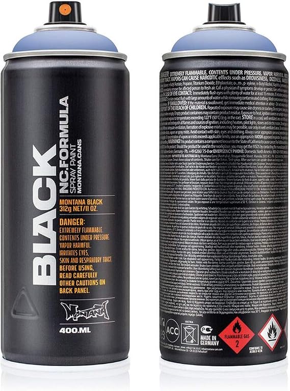 Montana Cans Black Spray Paint, 400ml, Waltraut
